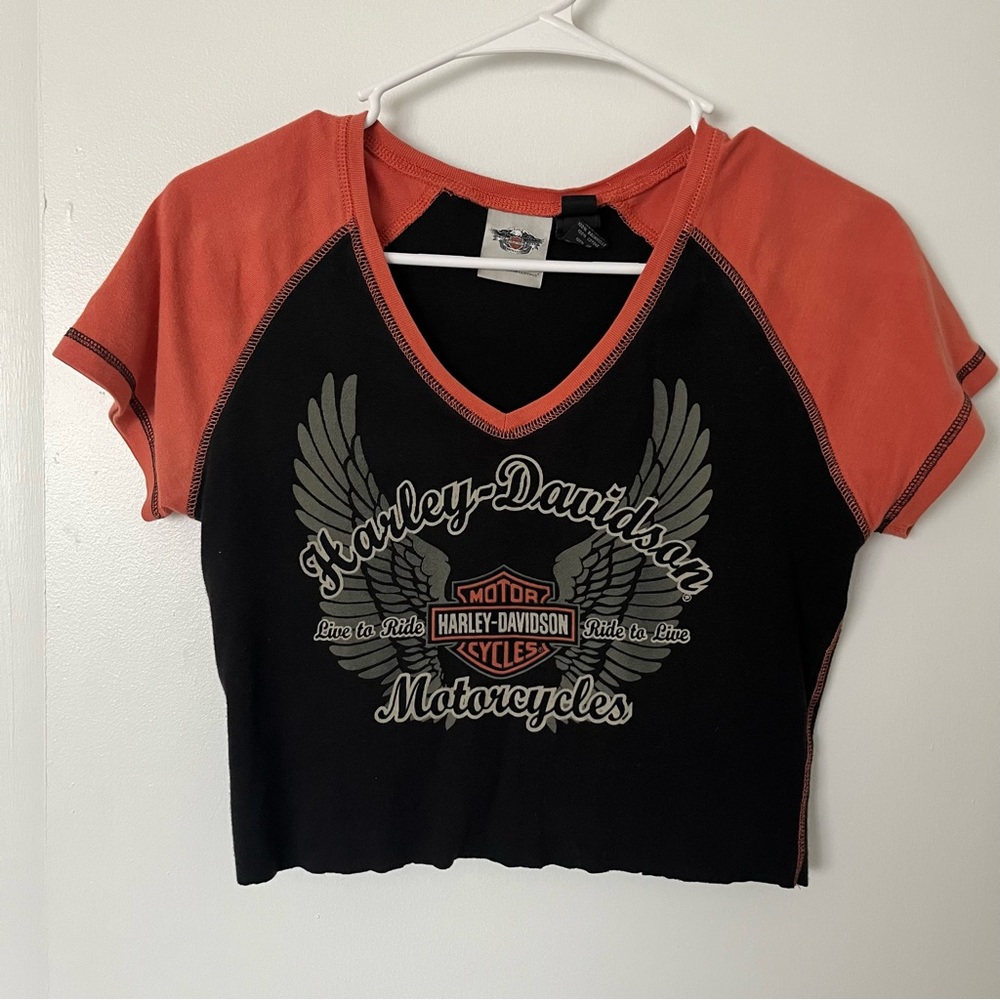 Vintage Cropped Harley Davidson T-shirt